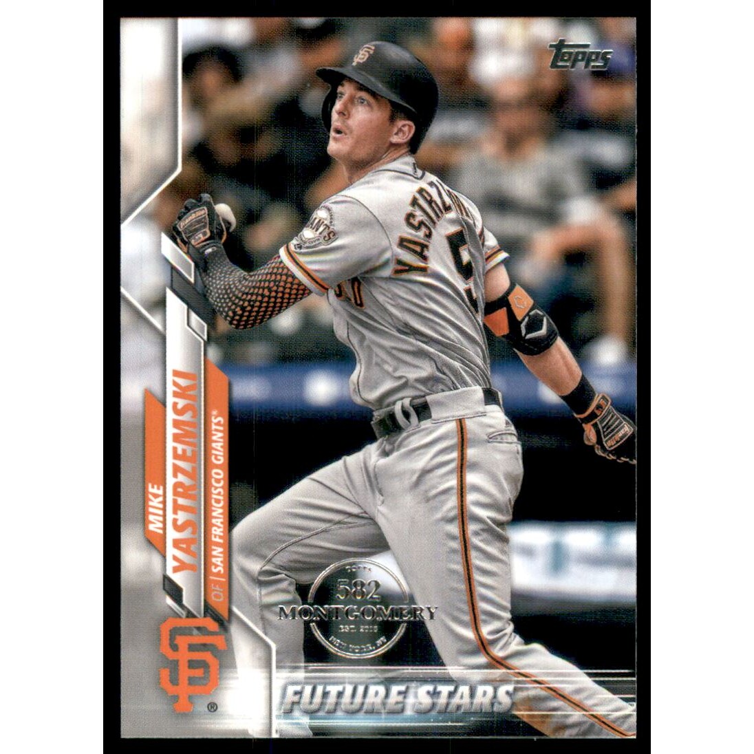 2020 Topps Factory Set 582 Montgomery Club #297 Mike Yastrzemski FS. rookie card picture