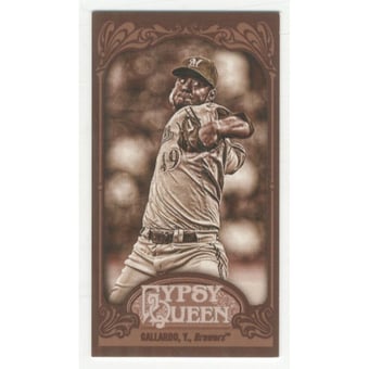 2012 Topps Gypsy Queen Mini Sepia #155 Yovani Gallardo