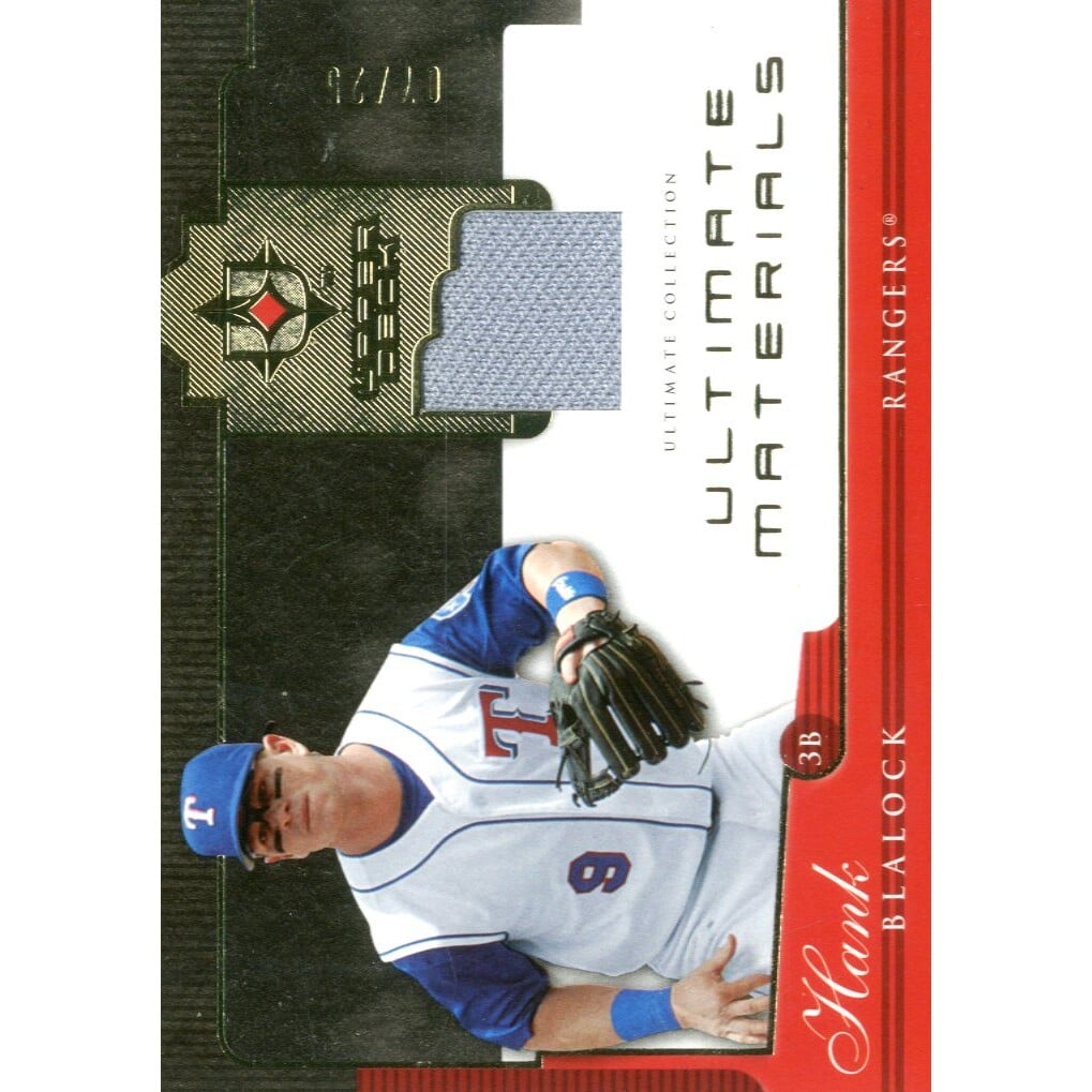 2005 Ultimate Collection Materials #HB Hank Blalock Jsy