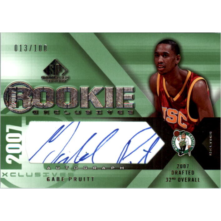 2007-08 SP Game Used Rookie Exclusives Autographs #REGP Gabe Pruitt