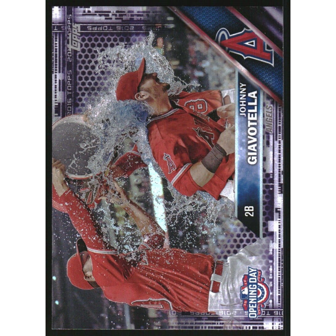 2016 Topps Opening Day Toys R Us Purple Foil #OD123 Johnny Giavotella. rookie card picture