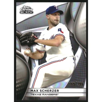 2025 Topps Chrome Black Refractors Parallel #34 Max Scherzer