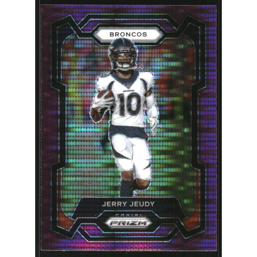 2023 Panini Prizm Prizms Purple Pulsar #87 Jerry Jeudy