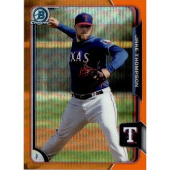 2015 Bowman Chrome Prospects Orange Wave Refractors #BCP192 Jake Thompson