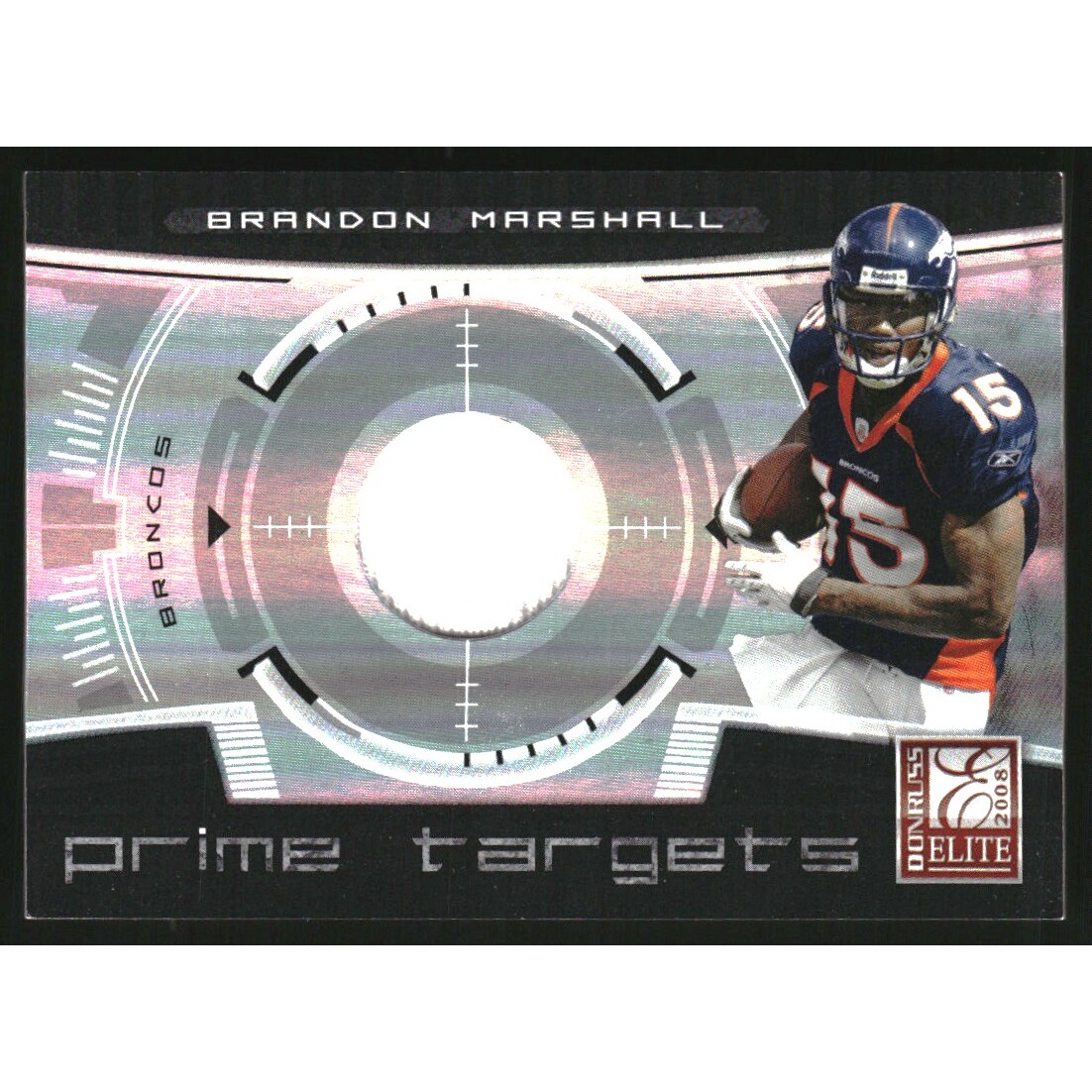 2008 Donruss Elite Prime Targets Jerseys #8 Brandon Marshall