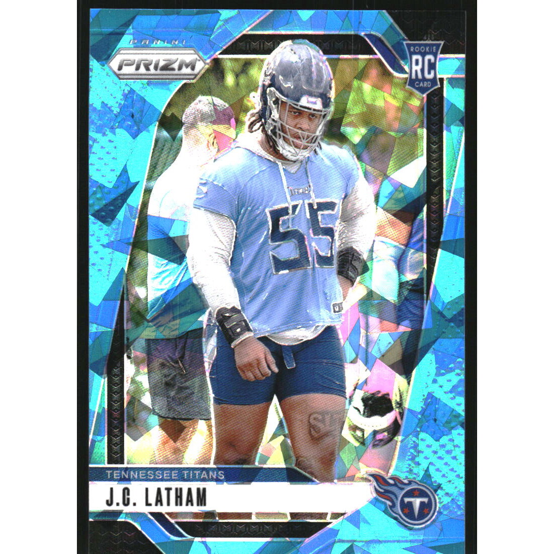 2024 Panini Prizm Prizms Blue Ice #334 JC Latham
