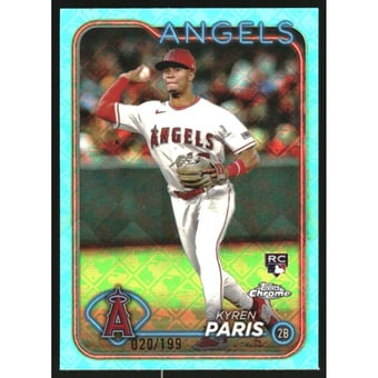 2024 Topps Chrome Logofractor Aqua Refractors #151 Kyren Paris
