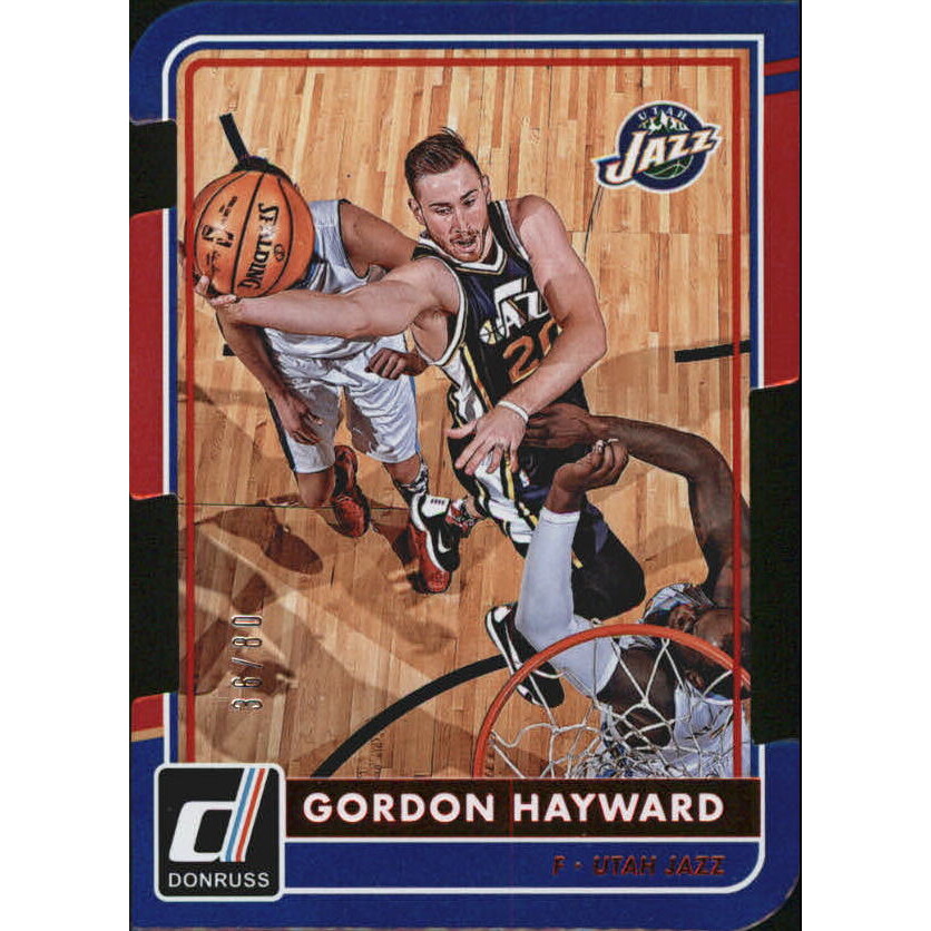 2015-16 Donruss Inspirations #151 Gordon Hayward/80