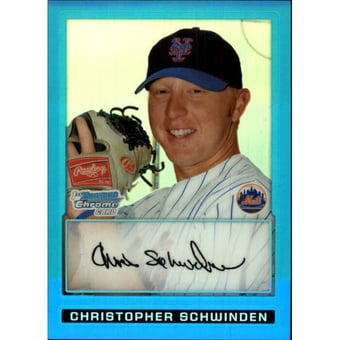 2009 Bowman Chrome Prospects Blue Refractors #BCP146 Christopher Schwinden
