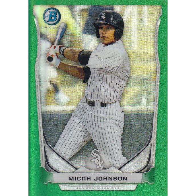 2014 Bowman Chrome Prospects Green Refractors #BCP26 Micah Johnson. rookie card picture