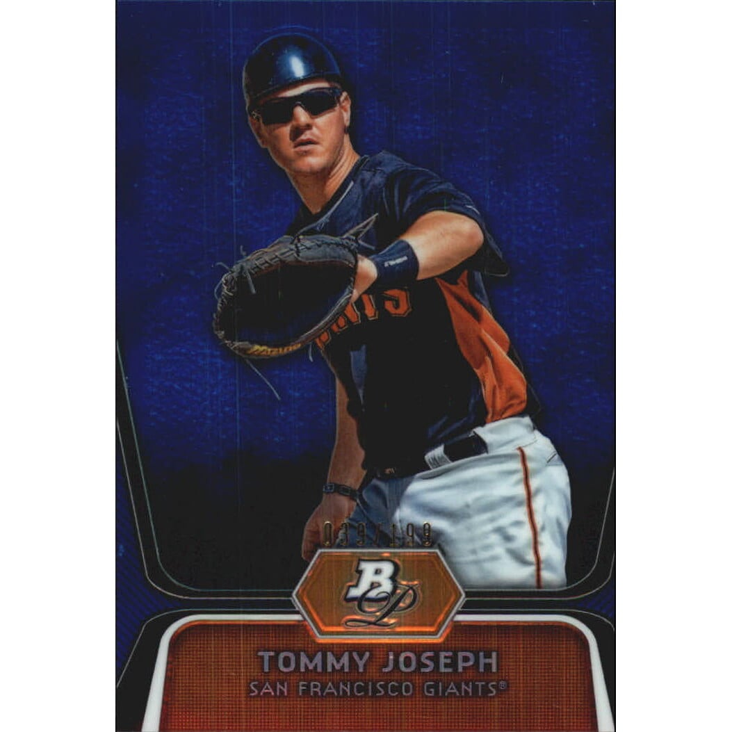 2012 Bowman Platinum Prospects Blue Refractors #BPP94 Tommy Joseph. rookie card picture