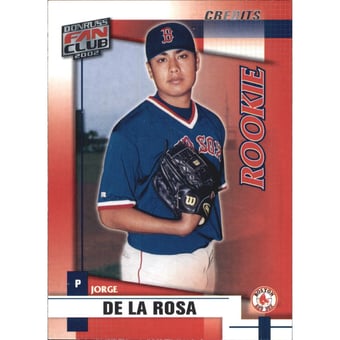 2002 Donruss Fan Club Credits #247 Jorge De La Rosa