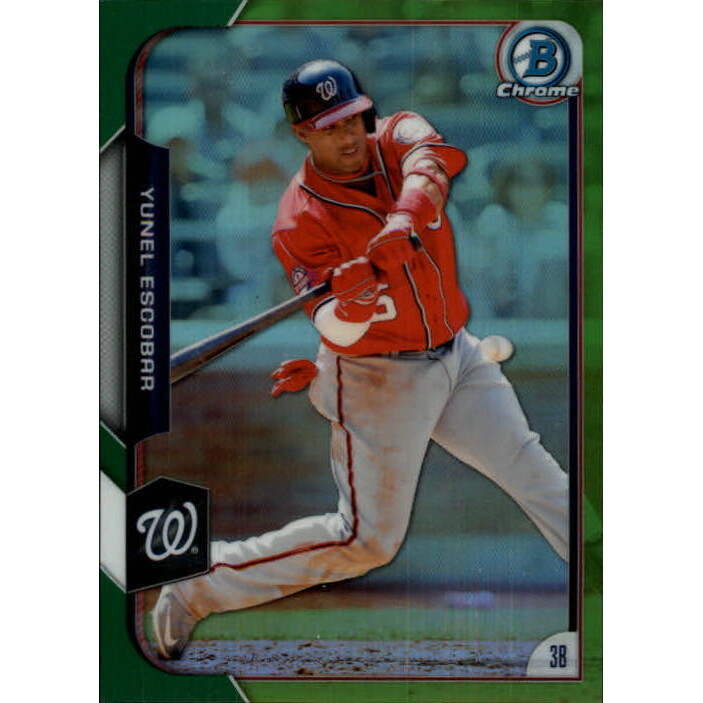 2015 Bowman Chrome Green Refractors #16 Yunel Escobar