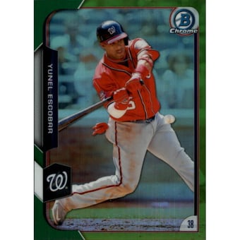 2015 Bowman Chrome Green Refractors #16 Yunel Escobar