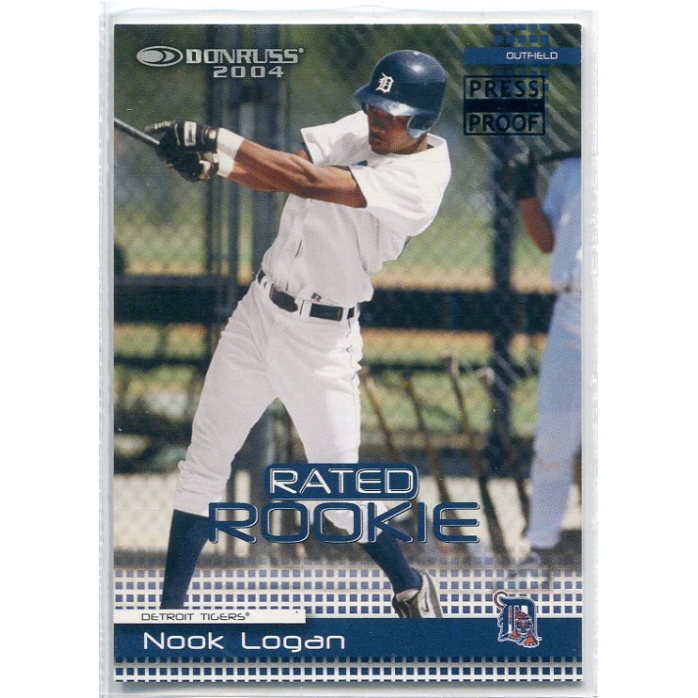 2004 Donruss Press Proofs Black #62 Nook Logan RR. rookie card picture