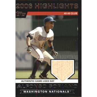 2007 Topps Highlights Relics #AS Alfonso Soriano Bat A