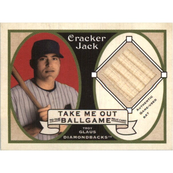 2005 Topps Cracker Jack Take Me Out to the Ballgame Mini Relics #TG Troy Glaus Bat. rookie card picture