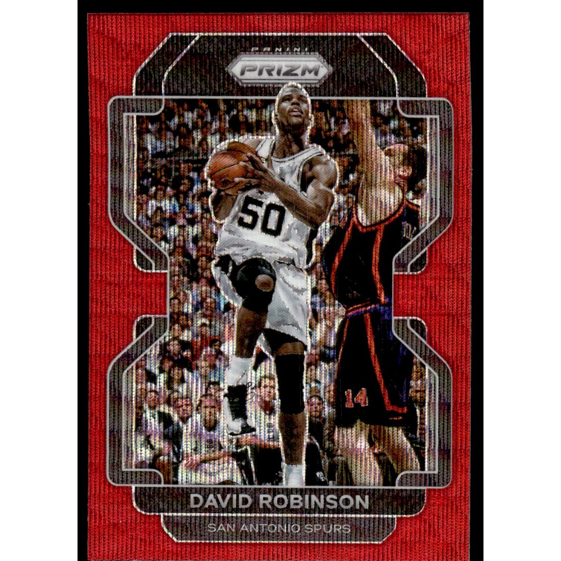 2021-22 Panini Prizm Prizms Ruby Wave #242 David Robinson