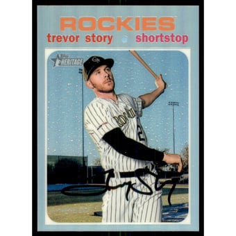 2020 Topps Heritage Chrome Refractors #THC350 Trevor Story