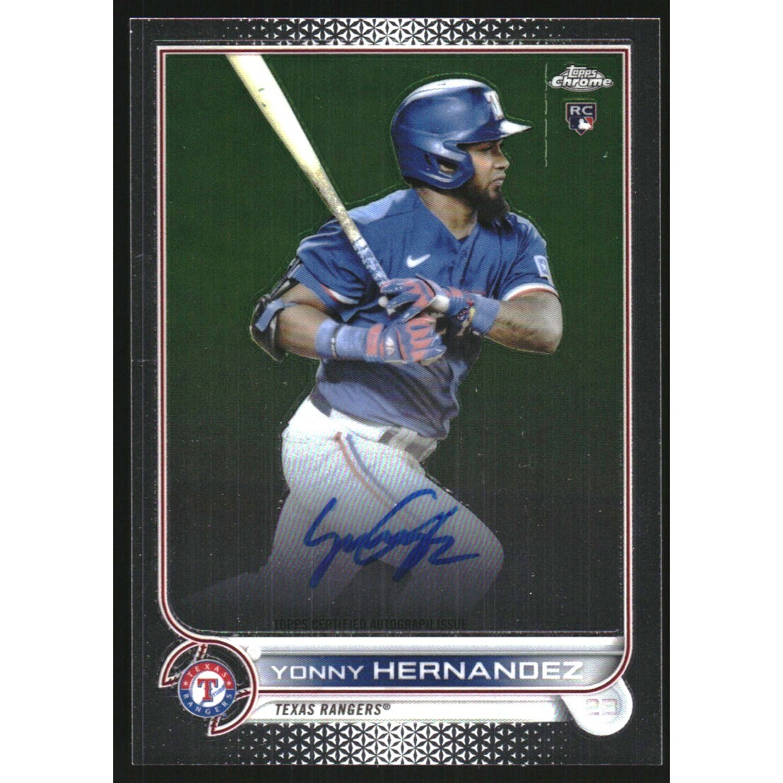2022 Topps Chrome Rookie Autographs #RAYH Yonny Hernandez 2022 Topps Chrome Rookie Autographs #RAYH Yonny Hernandez