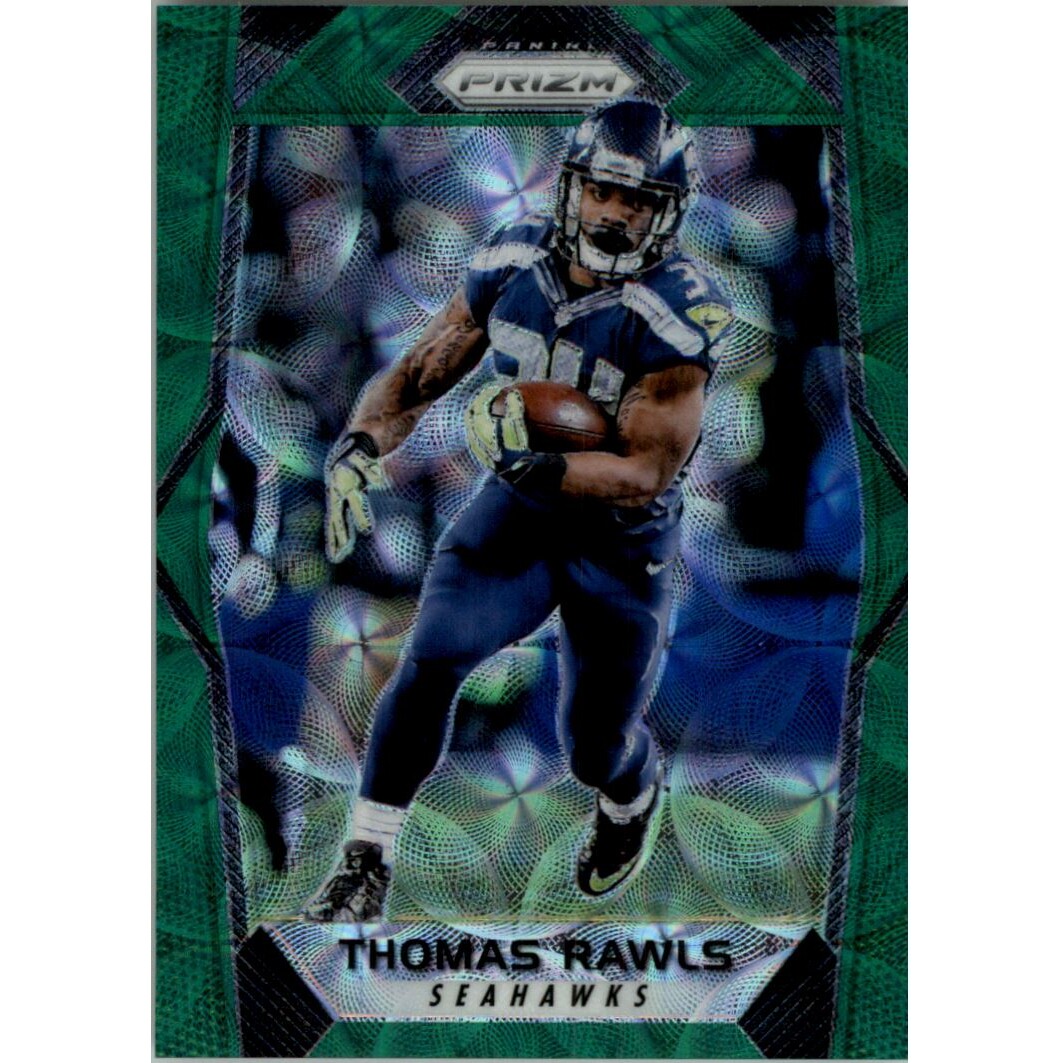 2017 Panini Prizm Prizms Green Scope #173 Thomas Rawls. rookie card picture