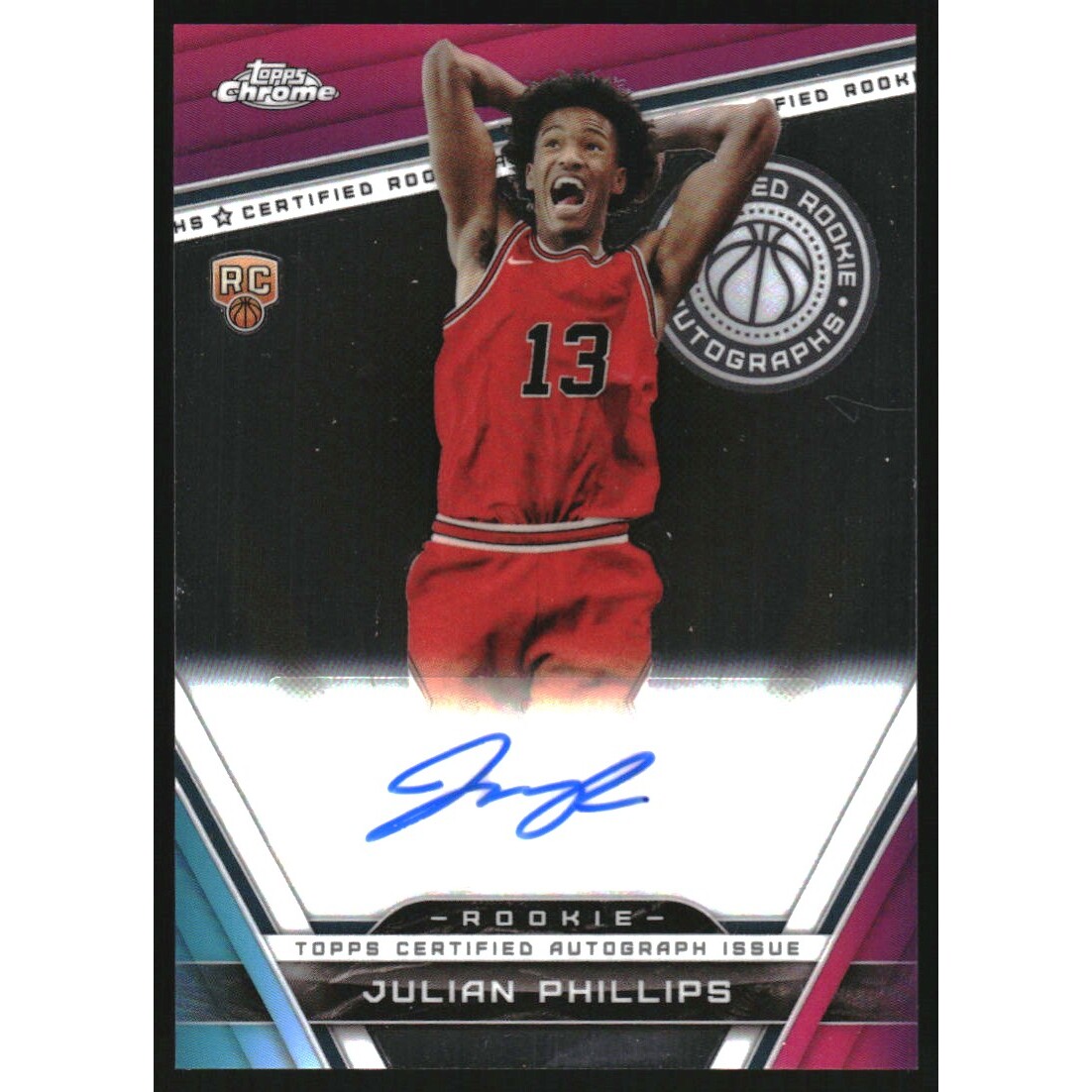 2023-24 Topps Chrome Rookie Autographs #CRAJP Julian Phillips