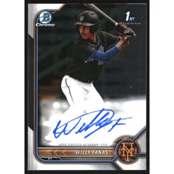 2022 Bowman Chrome Prospect Autographs #CPAWF Willy Fanas