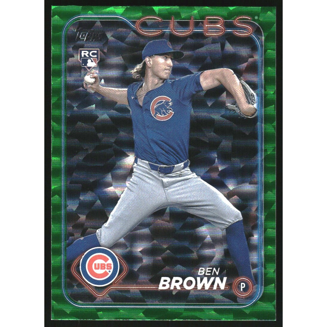 2024 Topps Update Green Crackle Foil #US183 Ben Brown. rookie card picture