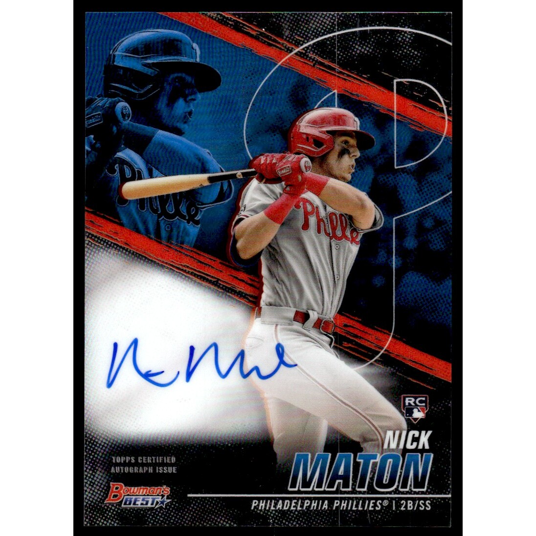 2021 Bowman's Best Best of '21 Autographs #B21NM Nick Maton. rookie card picture