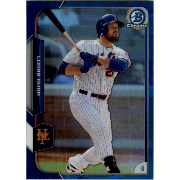 2015 Bowman Chrome Blue Refractors #12 Lucas Duda. rookie card picture