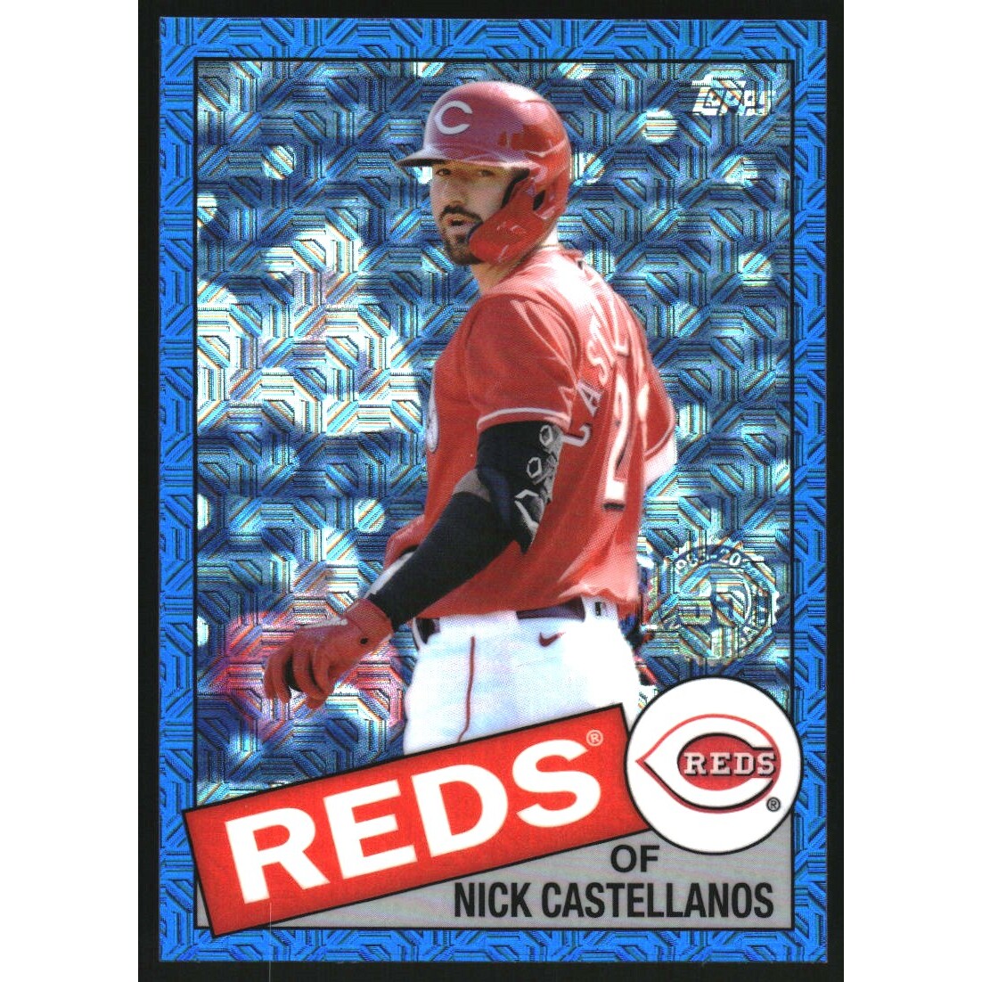 2020 Topps Update '85 Topps Silver Pack Chrome Blue Refractors #CPC12 Nick Castellanos. rookie card picture