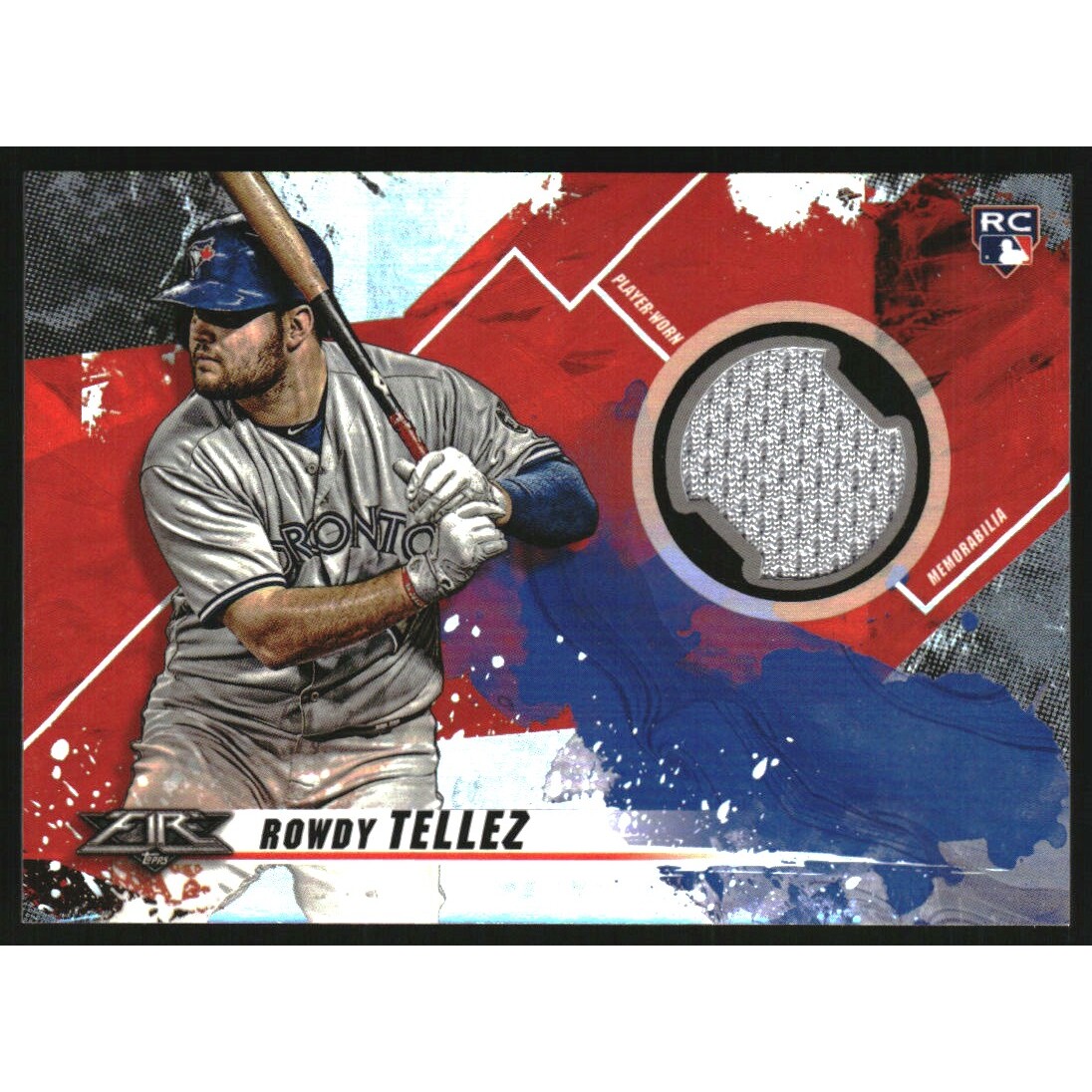 2019 Topps Fire Relics #FRRT Rowdy Tellez. rookie card picture