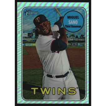 2018 Topps Heritage Chrome Refractors #THC30 Miguel Sano