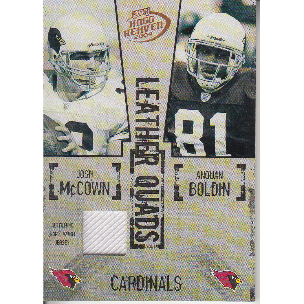 2004 Playoff Hogg Heaven Leather Quads Jerseys Single #LQ1 Josh McCown/Anquan Boldin/Bryant Johnson/Marcel Shipp
