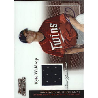 2004 Bowman Sterling #KWA Kyle Waldrop AU Jsy RC