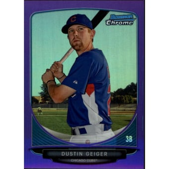2013 Bowman Chrome Prospects Purple Refractors #BCP209 Dustin Geiger