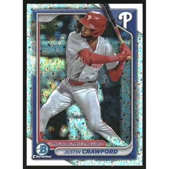 2024 Bowman Chrome Prospects Mini-Diamond Refractors #BCP17 Justin Crawford