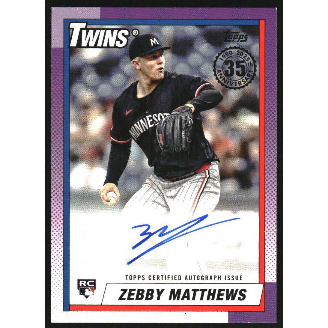 2025 Topps '90 Topps Autographs #90B2ZM Zebby Matthews S2