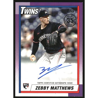 2025 Topps '90 Topps Autographs #90B2ZM Zebby Matthews S2
