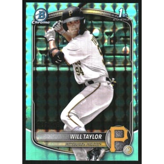 2025 Bowman Chrome Prospects Aqua Geometric Refractors #BCP179 Will Taylor