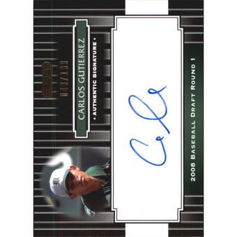 2008 Razor Signature Series Black #127 Carlos Gutierrez AU