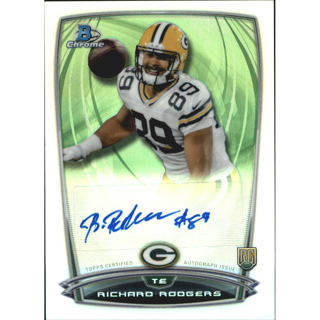 2014 Bowman Chrome Rookie Autographs Refractors #RCRARR Richard Rodgers. rookie card picture