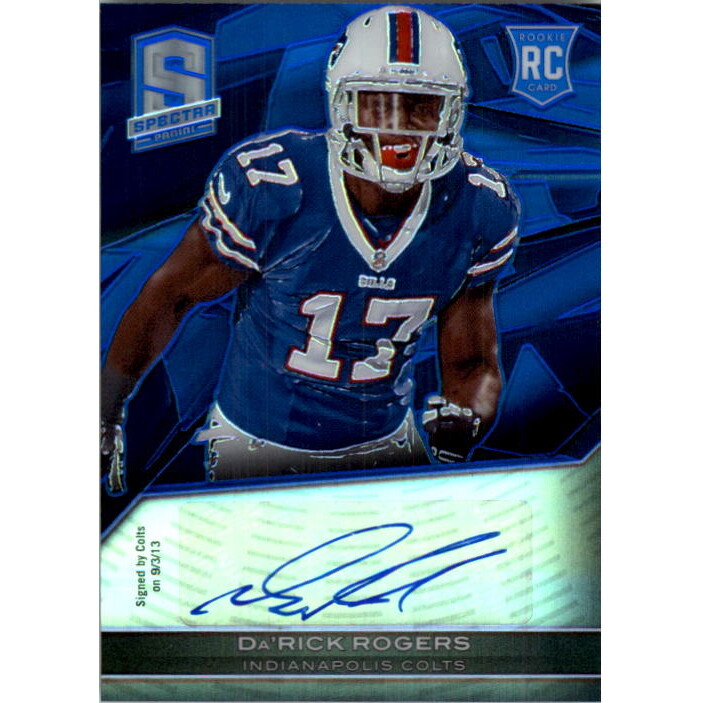 2013 Panini Spectra Blue #126 Da'Rick Rogers AU/99. rookie card picture