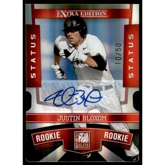 2010 Donruss Elite Extra Edition Signature Status #175 Justin Bloxom