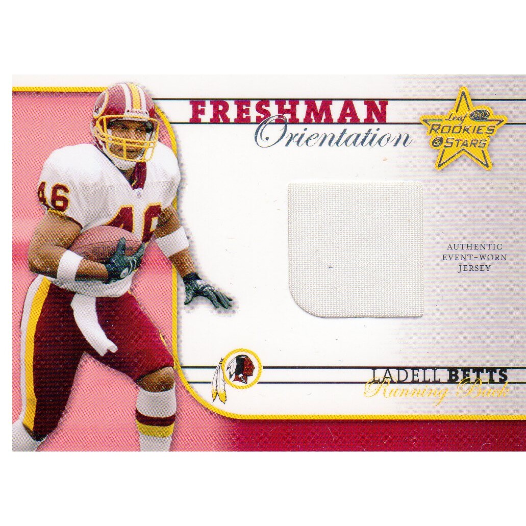 2002 Leaf Rookies and Stars Freshman Orientation Jerseys #FO7 Ladell Betts