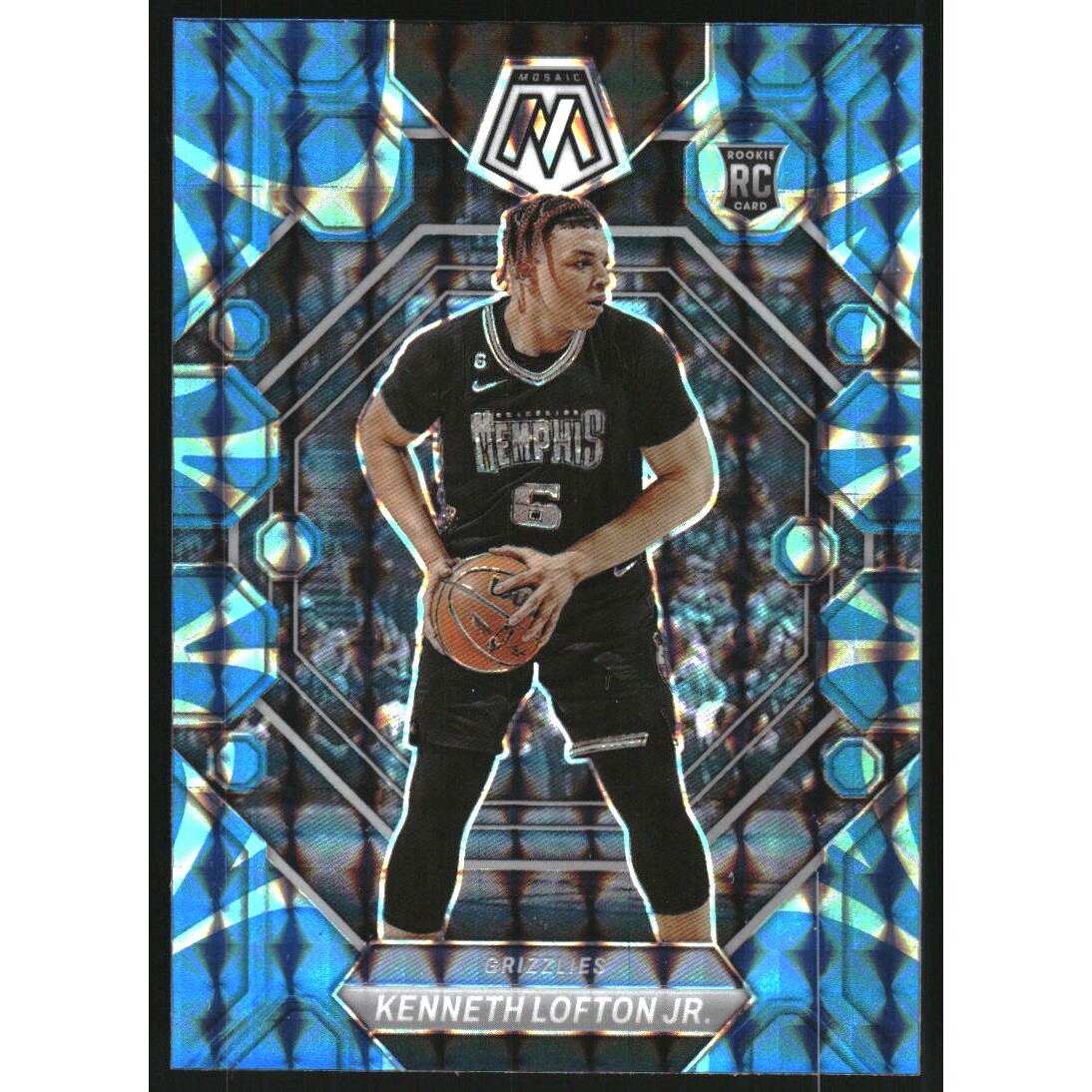 2022-23 Panini Mosaic Mosaic Reactive Blue #250 Kenneth Lofton Jr.