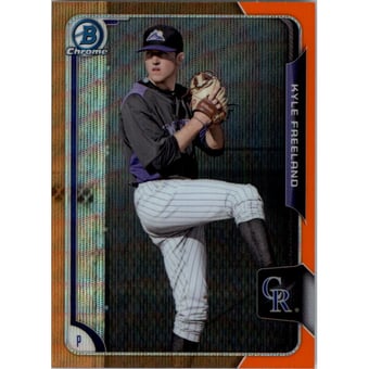 2015 Bowman Chrome Prospects Orange Wave Refractors #BCP187 Kyle Freeland