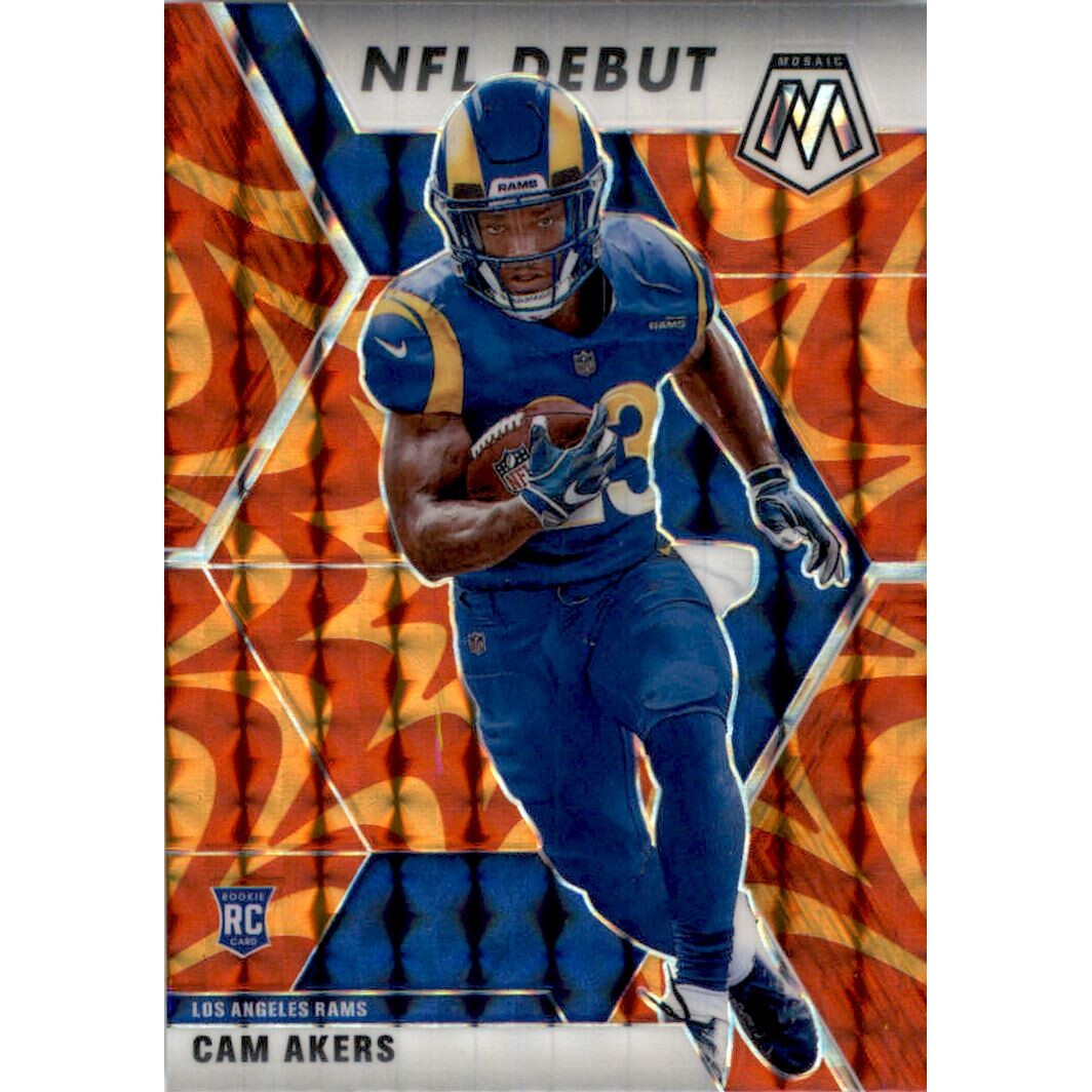 2020 Panini Mosaic Mosaic Reactive Orange #277 Cam Akers DEB