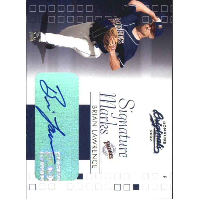 2002 Donruss Originals Signature Marks #39 Brian Lawrence/200