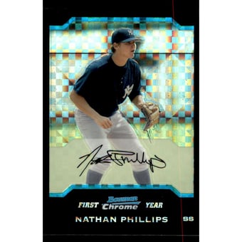 2004 Bowman Chrome Draft X-Fractors #BDP48 Nathan Phillips